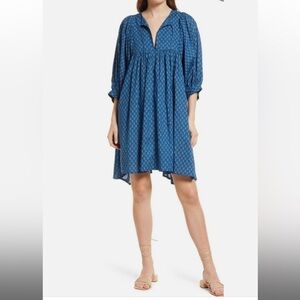 Faherty Lyla Floral Organic Cotton Dress, Size S